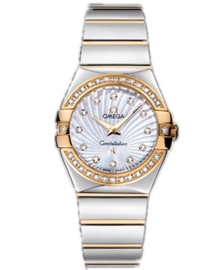 AAA 1:1 Replica Omega-Constellation-Series Ladies Watches Mother Of Pearl Dial Quartz 27MM 123.25.27.60.55.008 Watch