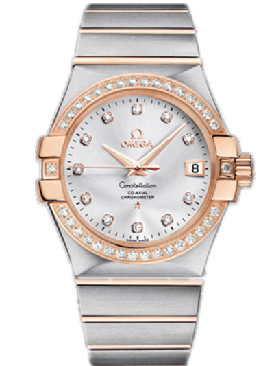 AAA 1:1 Replica Omega-Constellation-Series Mens Watches Silver Dial Automatic Self-wind 35MM 123.25.35.20.52.001 Watch