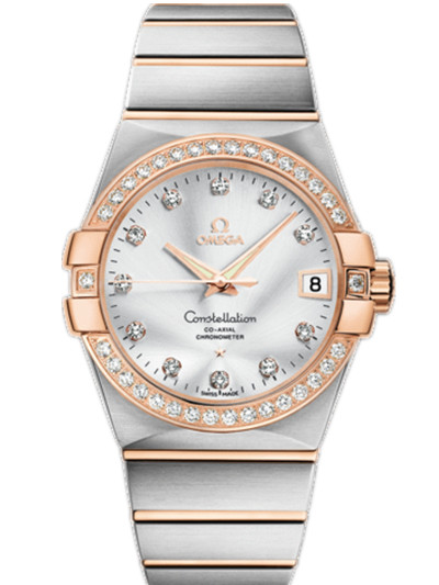AAA 1:1 Replica Omega-Constellation-Series Mens Watches Silver Dial Automatic Self-wind 38MM 123.25.38.21.52.003 Watch
