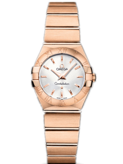 AAA 1:1 Replica Omega-Constellation-Series Ladies Watches Silver Dial Quartz 24MM 123.50.24.60.02.001 Watch