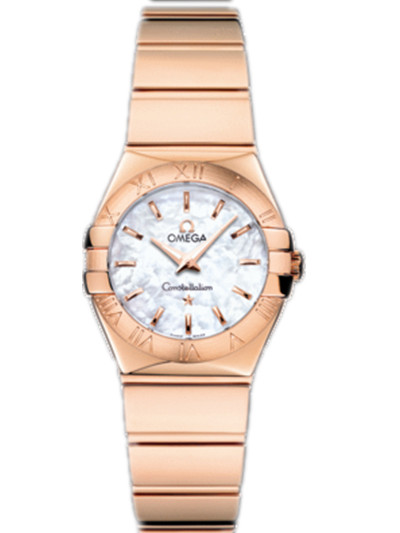 AAA 1:1 Replica Omega-Constellation-Series Ladies Watches Mother Of Pearl Dial Quartz 24MM 123.50.24.60.05.003 Watch
