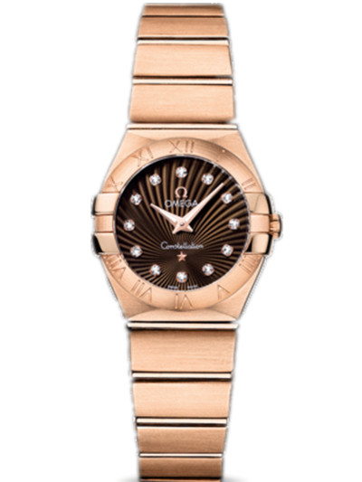 AAA 1:1 Replica Omega-Constellation-Series Ladies Watches Brown Dial Quartz 24MM 123.50.24.60.63.002 Watch