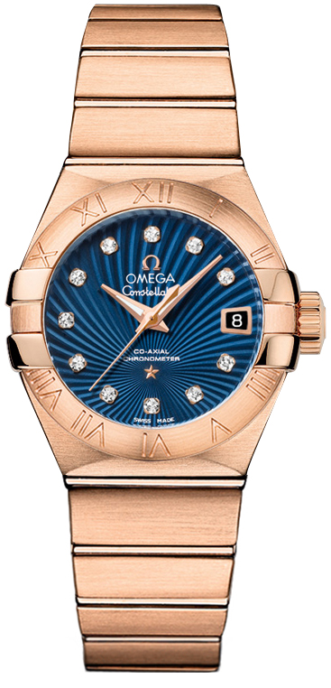 AAA 1:1 Replica Omega-Constellation-Series Ladies Watches Blue Dial Automatic 27MM 123.50.27.20.53.001 Watch