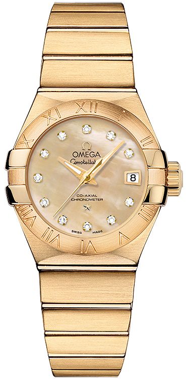 AAA 1:1 Replica Omega-Constellation-Series Ladies Watches Mother Of Pearl Dial Automatic 27MM 123.50.27.20.57.002 Watch