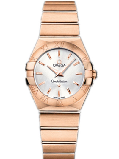 AAA 1:1 Replica Omega-Constellation-Series Ladies Watches Silver Dial Quartz 27MM 123.50.27.60.02.001 Watch