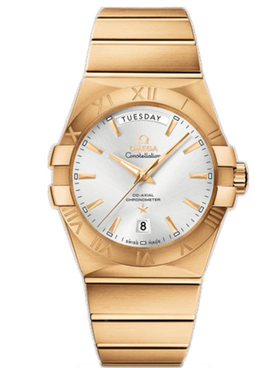 AAA 1:1 Replica Omega-Constellation-Series Mens Watches Silver Dial Automatic Self-wind 38MM 123.50.38.22.02.002 Watch