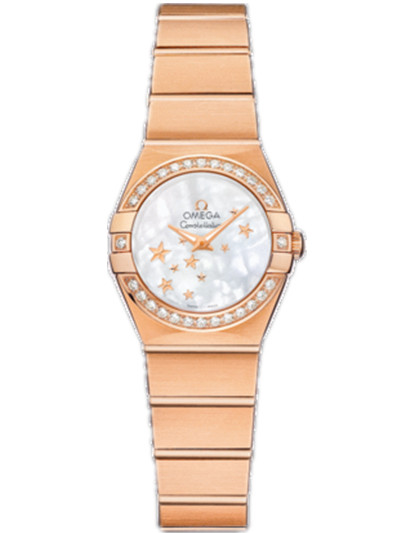 AAA 1:1 Replica Omega-Constellation-Series Ladies Watches Mother Of Pearl Dial Quartz 24MM 123.55.24.60.05.003 Watch
