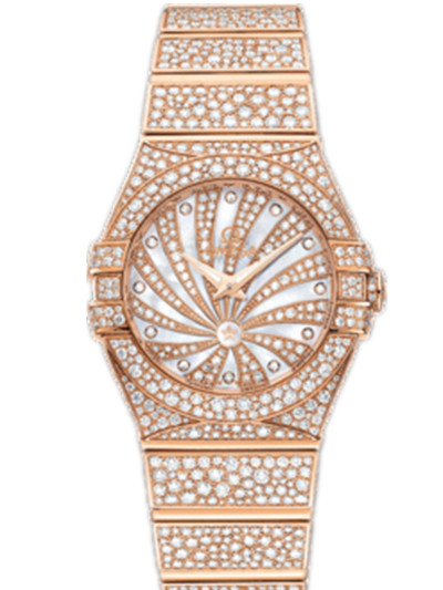 AAA 1:1 Replica Omega-Constellation-Series Ladies Watches Mother Of Pearl Dial Quartz 24MM 123.55.24.60.55.009 Watch