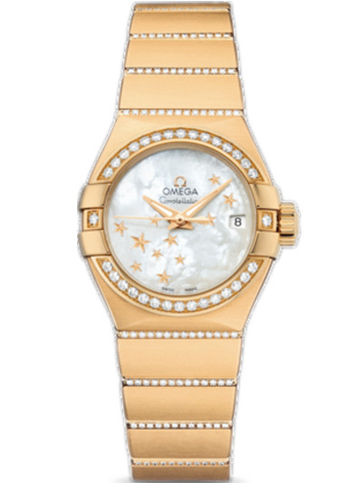 AAA 1:1 Replica Omega-Constellation-Series Ladies Watches Mother Of Pearl Dial Automatic Self-wind 27MM 123.55.27.20.05.002 Watch