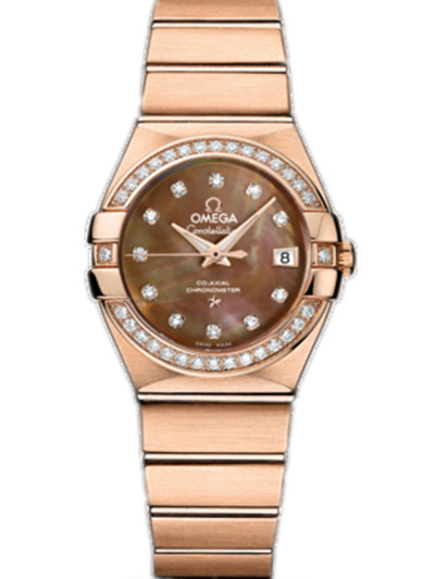 AAA 1:1 Replica Omega-Constellation-Series Ladies Watches Mother Of Pearl Dial Automatic Self-wind 27MM 123.55.27.20.57.001 Watch