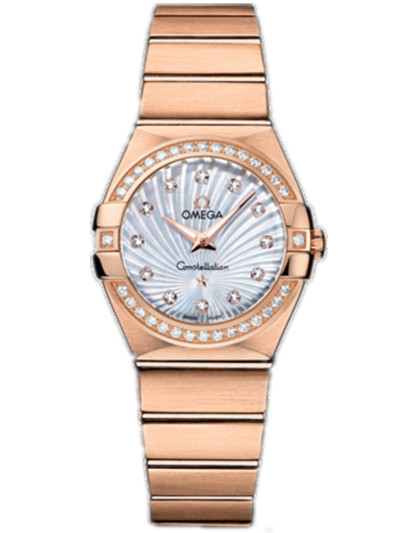 AAA 1:1 Replica Omega-Constellation-Series Ladies Watches Mother Of Pearl Dial Quartz 27MM 123.55.27.60.55.001 Watch