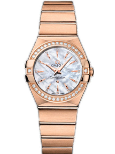 AAA 1:1 Replica Omega-Constellation-Series Ladies Watches Mother Of Pearl Dial Quartz 27MM 123.55.27.60.55.002 Watch
