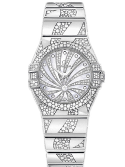 AAA 1:1 Replica Omega-Constellation-Series Ladies Watches Mother Of Pearl Dial Quartz 27MM 123.55.27.60.55.012 Watch