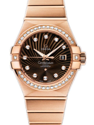 AAA 1:1 Replica Omega-Constellation-Series Ladies Watches Brown Dial Automatic Self-wind 31MM 123.55.31.20.63.001 Watch