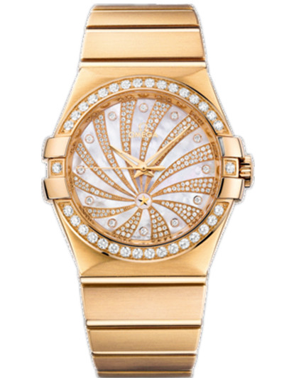 AAA 1:1 Replica Omega-Constellation-Series Ladies Watches Mother Of Pearl Dial Automatic Self-wind 35MM 123.55.35.20.55.001 Watch