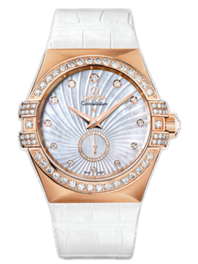 AAA 1:1 Replica Omega-Constellation-Series Ladies Watches Mother Of Pearl Dial Automatic Self-wind 35MM 123.58.35.20.55.001 Watch