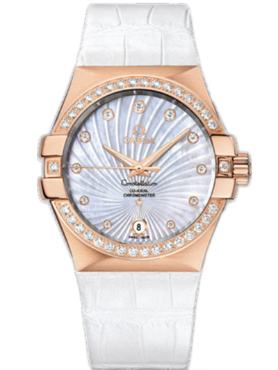 AAA 1:1 Replica Omega-Constellation-Series Ladies Watches Mother Of Pearl Dial Automatic Self-wind 35MM 123.58.35.20.55.003 Watch