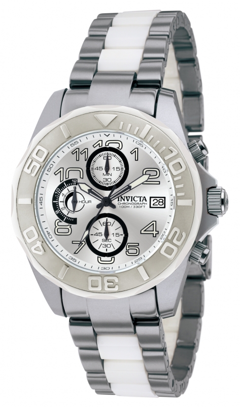 AAA 1:1 Replica Invicta Mens Watches White Dial Quartz 45MM 1250 Watch