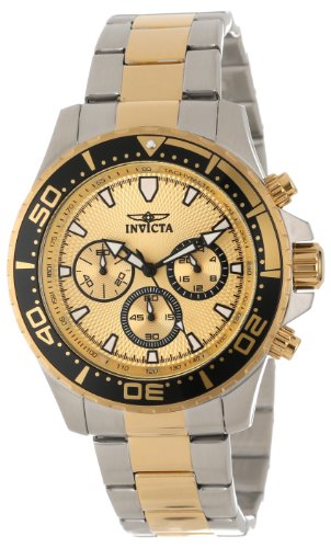 AAA 1:1 Replica Invicta Mens Watches Gold Dial Japanese Quartz 46MM 12916 Watch