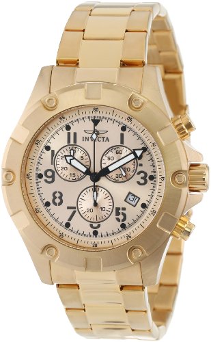 AAA 1:1 Replica Invicta Mens Watches Gold Dial Swiss Quartz 45MM 13619 Watch