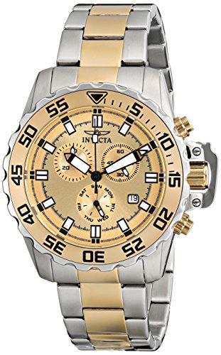 AAA 1:1 Replica Invicta Mens Watches Gold Dial Swiss Quartz 45MM 13626 Watch
