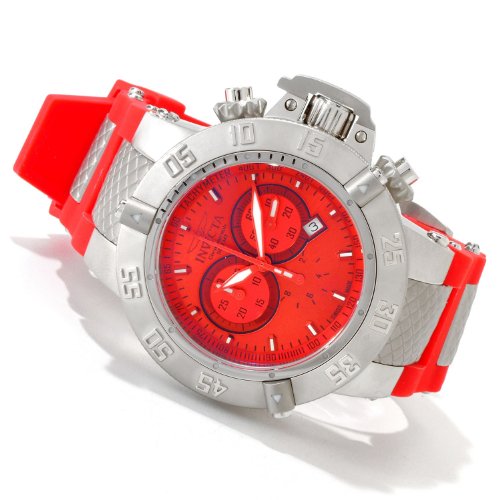 AAA 1:1 Replica Invicta Mens Watches Red Dial Swiss Ronda 5040.D Quartz Chronograph 50MM 1379 Watch