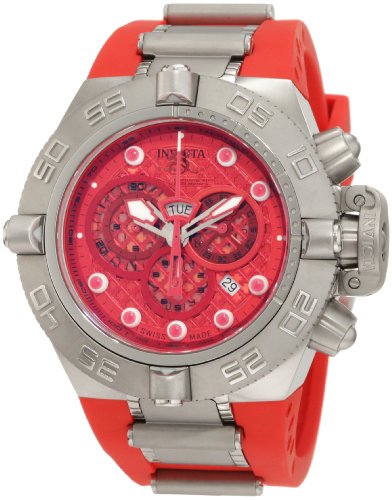 AAA 1:1 Replica Invicta Mens Watches Red Dial Swiss Quartz 50MM 1387 Watch