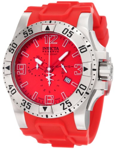 AAA 1:1 Replica Invicta Mens Watches Red Dial Swiss Quartz 50MM 1411 Watch