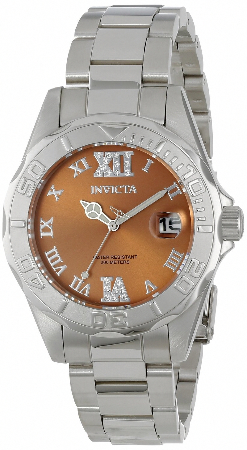 AAA 1:1 Replica Invicta-Pro-Diver Ladies Watches Copper Dial Quartz 38MM 14348 Watch