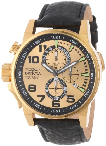 AAA 1:1 Replica Invicta Mens Watches Gold Dial Japanese Quartz 46MM 14475 Watch