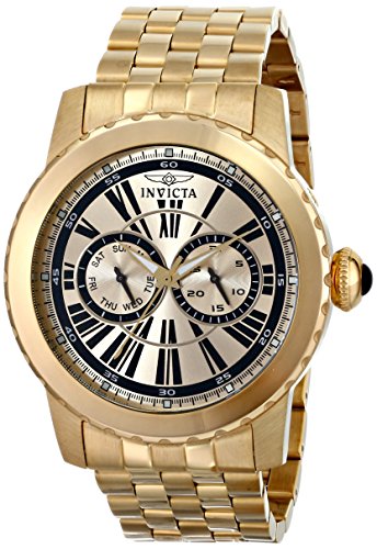 AAA 1:1 Replica Invicta Mens Watches Gold Dial Swiss Quartz 45MM 14588 Watch