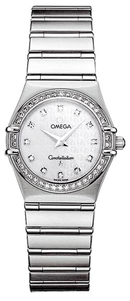 AAA 1:1 Replica Omega-Constellation-Series Watches White Mother Of Pearl With Diamonds Dial 1458.75.00 Watch