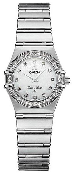 AAA 1:1 Replica Omega-Constellation-Series Watches White Mother Of Pearl With Diamonds Dial 1460.75.00 Watch