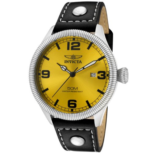 AAA 1:1 Replica Invicta Mens Watches Yellow Dial Swiss Quartz 44MM 1462 Watch