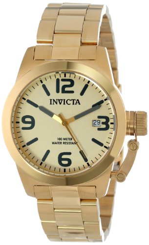 AAA 1:1 Replica Invicta Mens Watches Gold Dial Swiss Quartz 40MM 14828 Watch