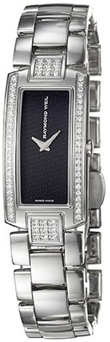 AAA 1:1 Replica Raymond-Weil-Women Ladies Watches Black Dial Quartz 19MM 1500-ST2-20000 Watch