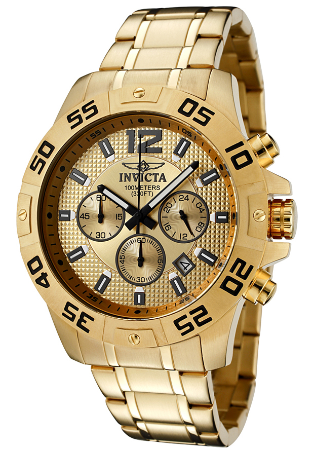 AAA 1:1 Replica Invicta-Specialty Mens Watches Gold Dial Quartz 45MM 1503_Invicta Watch
