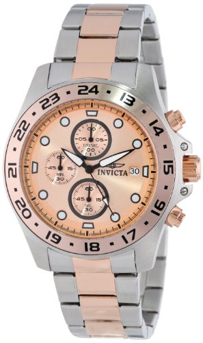 AAA 1:1 Replica Invicta Mens Watches Rose Gold Dial Japanese Quartz 45MM 15208 Watch