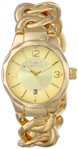 AAA 1:1 Replica Invicta Ladies Watches Gold Dial Japanese Quartz 36MM 15407 Watch