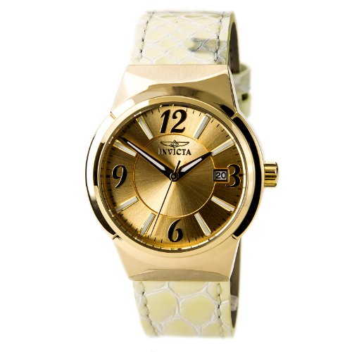 AAA 1:1 Replica Invicta Ladies Watches Gold Dial Japanese Quartz 36MM 15409 Watch
