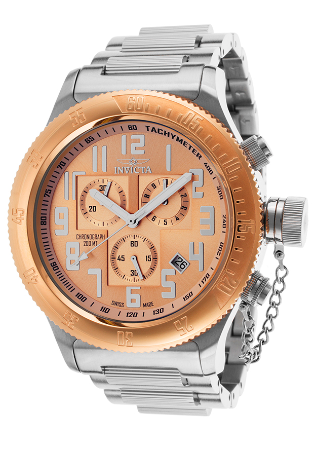 AAA 1:1 Replica Invicta-Russian-Diver Mens Watches Rose Gold Dial Quartz 52MM 15557 Watch