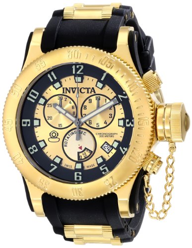 AAA 1:1 Replica Invicta Mens Watches Gold Dial Swiss Quartz 52MM 15565 Watch