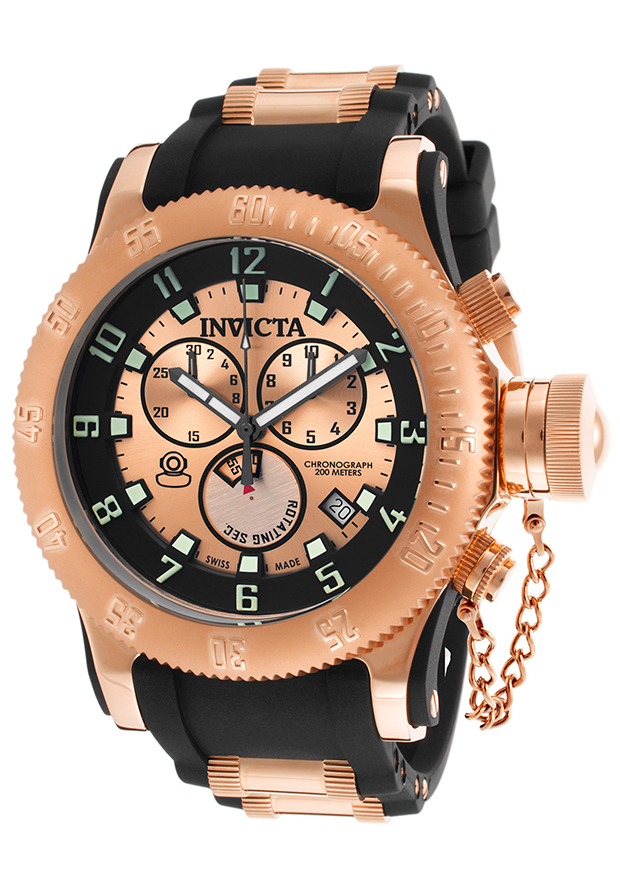 AAA 1:1 Replica Invicta-Russian-Diver Mens Watches Rose Gold Dial Quartz 52MM 15569 Watch