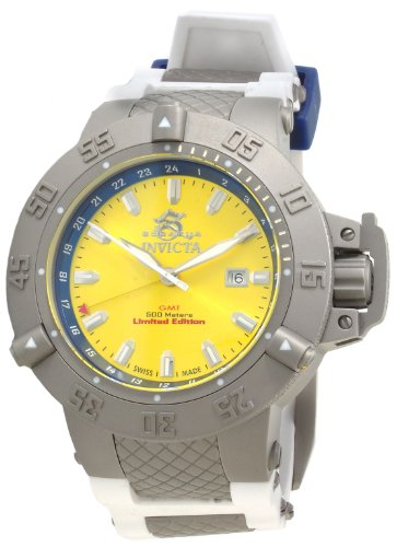 AAA 1:1 Replica Invicta Mens Watches Yellow Dial Swiss Quartz 50MM 1588 Watch