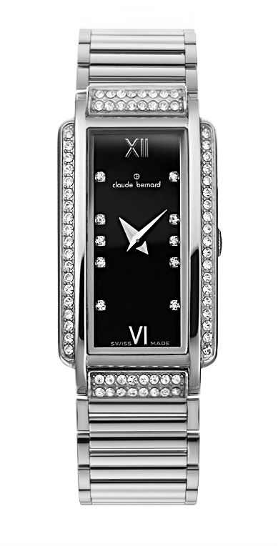 AAA 1:1 Replica Claude-Bernard-Dress-Code Ladies Watches Black Dial Quartz 19MM 16061-3P-NP Watch