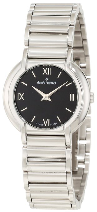 AAA 1:1 Replica Claude-Bernard Ladies Watches Black Dial Quartz 27MM 16062-3-NIN Watch
