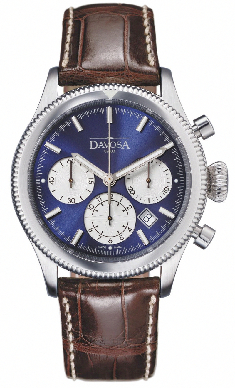 AAA 1:1 Replica Davosa-Round-Shape Mens Watches Blue Dial Automatic 42MM 16100645 Watch