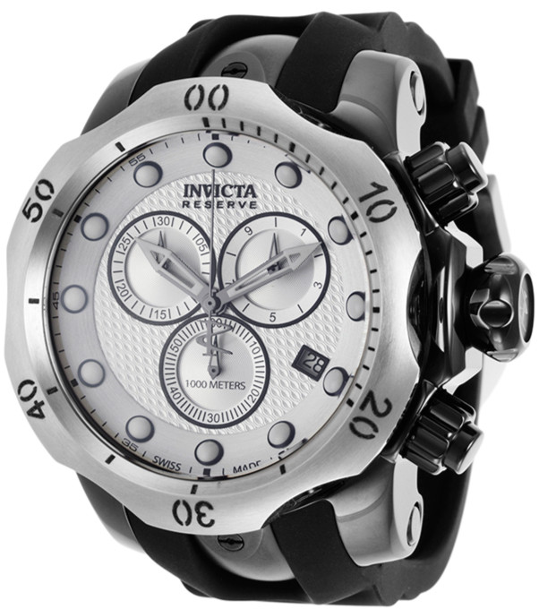 AAA 1:1 Replica Invicta-Venom Mens Watches Silver Dial Quartz 53.7MM 16155 Watch