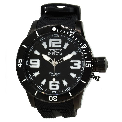 AAA 1:1 Replica Invicta Mens Watches Black Dial Swiss Quartz 48MM 1674 Watch