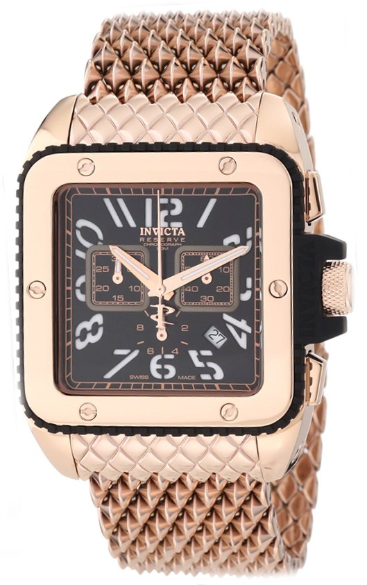 AAA 1:1 Replica Invicta-Cuadro Mens Watches Black Dial Quartz 43MM 1694 Watch